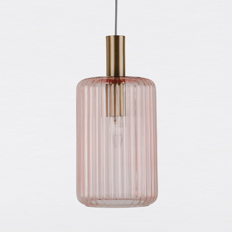 Colberg 1 - Light Cylinder Pendant, Blush Pink/Gold