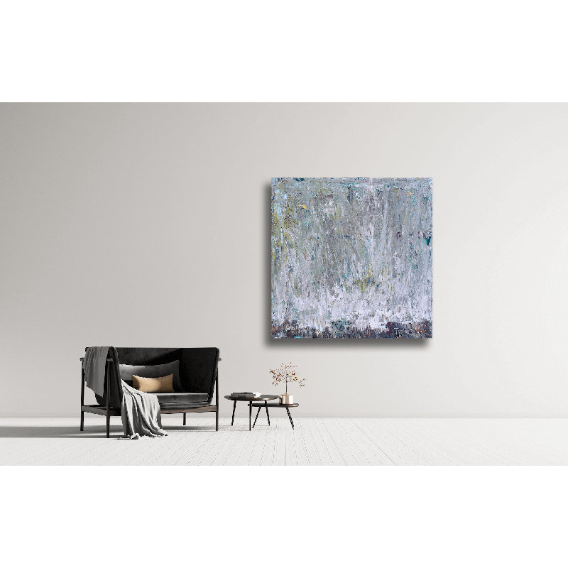 Silver Shadow - Artist Enhanced Canvas Print, Black Framed Canvas, 31.5" H x 31.5" W x 1.75" D