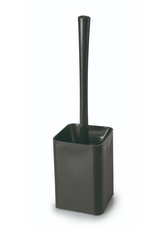 Spectrum Toilet Brush & Holder White Square, Black