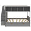 Lit superposé simple sur double avec tablettes et deux tiroirs-301187072