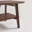 Table basse en bois avec tablette de rangement, centre de table rectangulaire Mid-Century pour le salon, brun noyer
