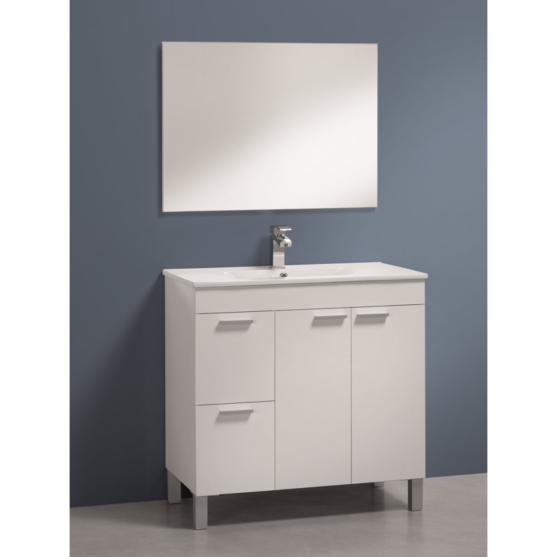Disean 80cm Single Bathroom Vanity Base Only, White
