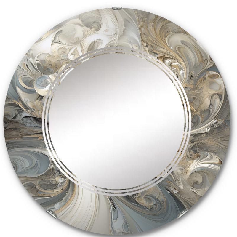 Dourous - Miroir mural moderne rond, 24 po x 24 po
