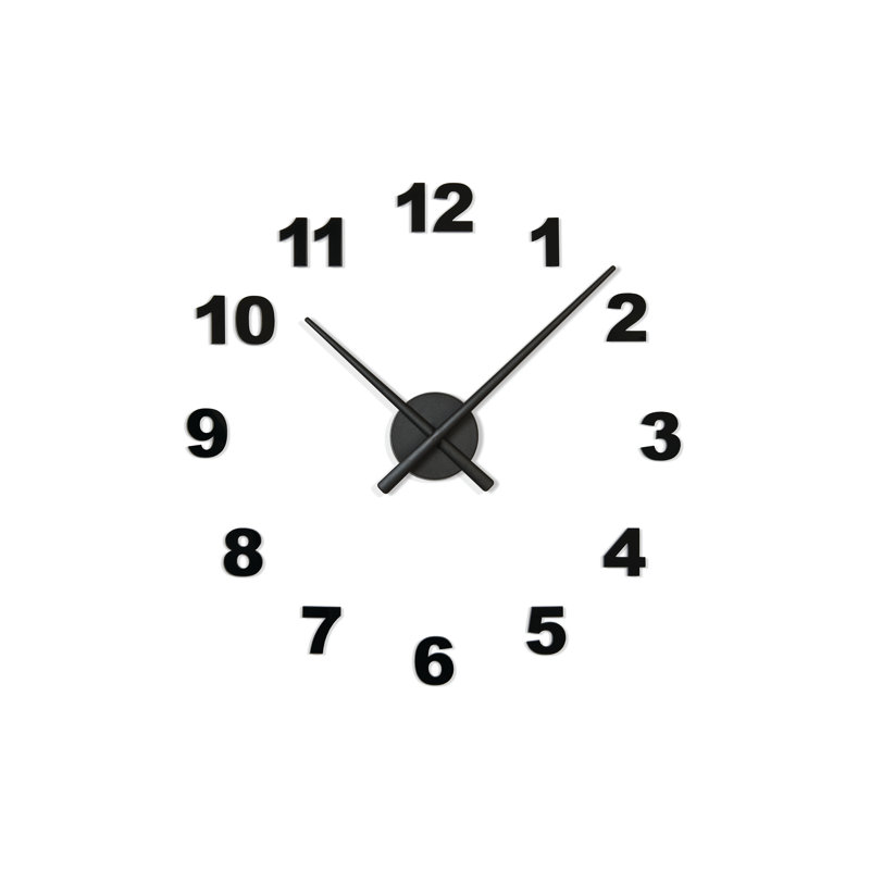 OJ Analog Wall Clock, Small, Negro