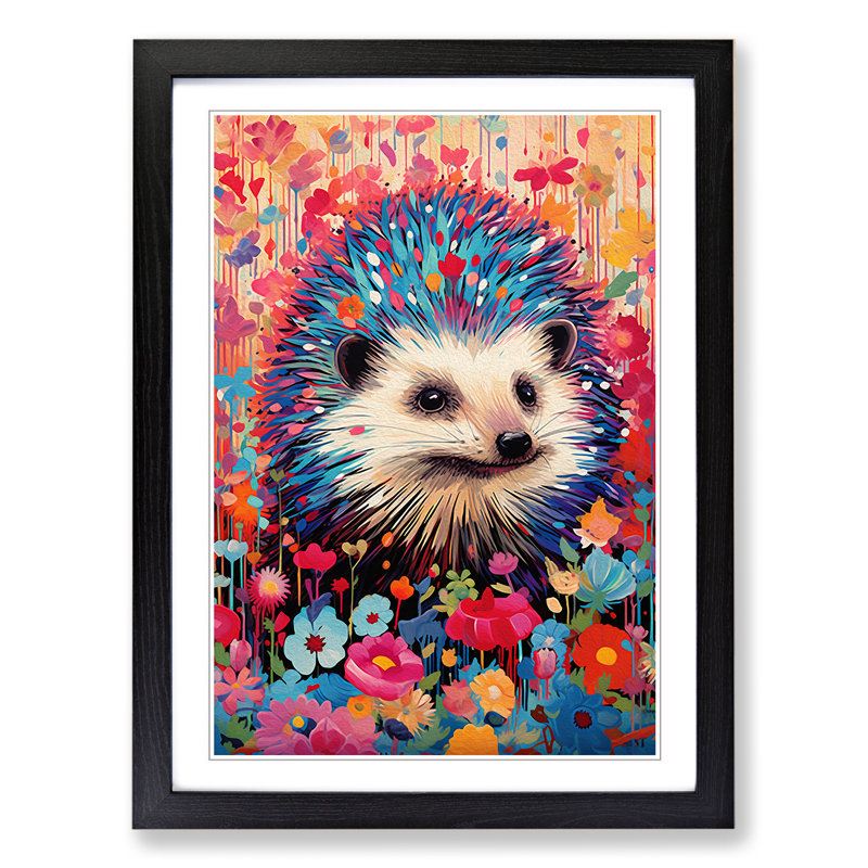 Hedgehog Pop Art - Framed Print