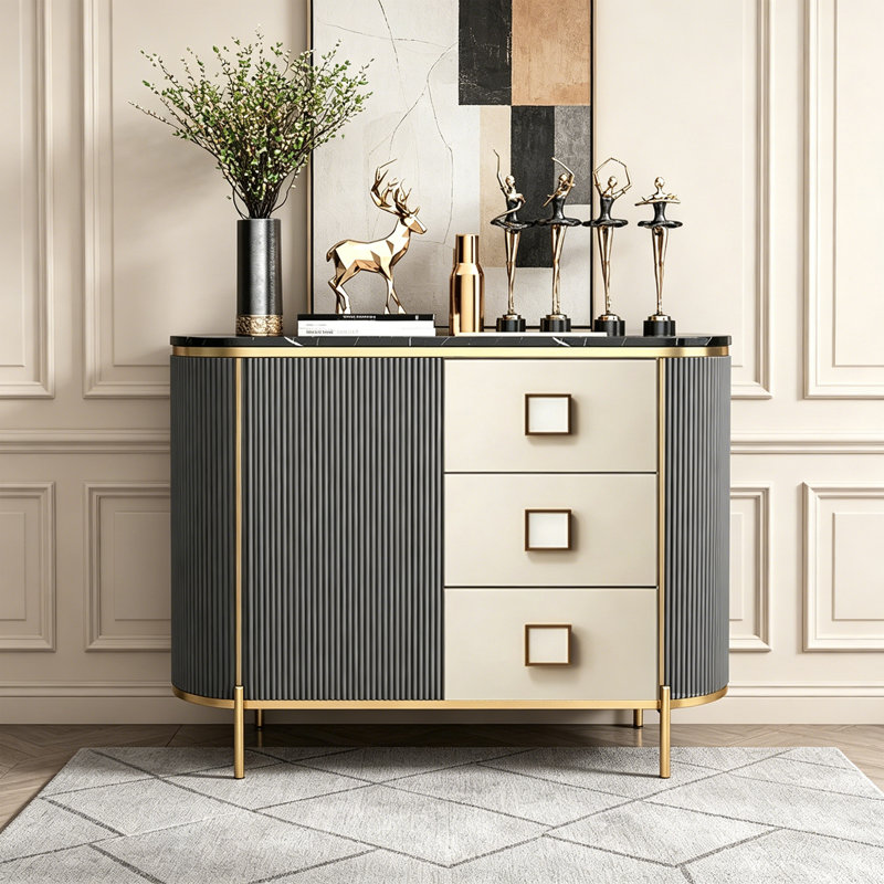 Buffet moderne moderne et multifonctionnel, Gris