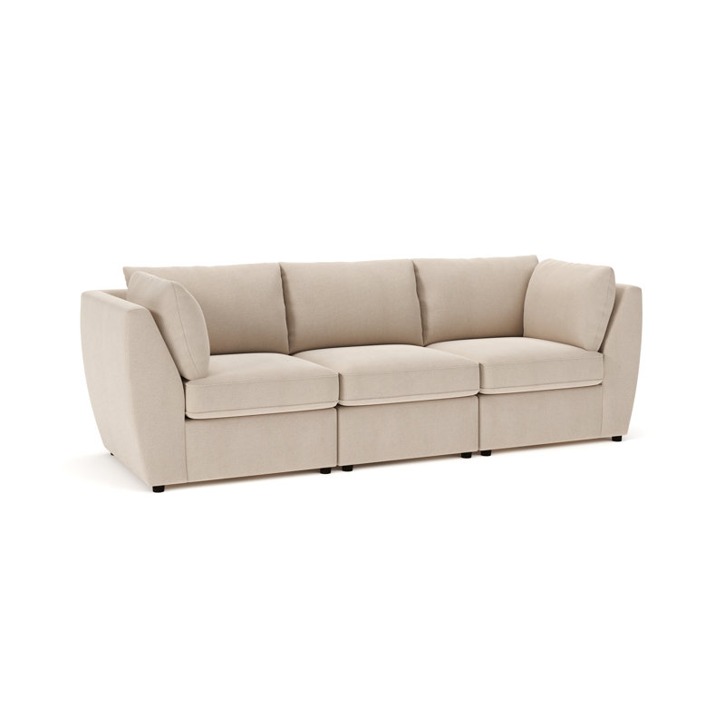 Canapé modulaire rembourré 3 pièces Caldwell, Bella plage