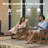 Outdoor Adirondack Rocking Chair With Retractable Ottoman HIPS All Weather Oversized Plastic Patio Rocker Chair-12950016