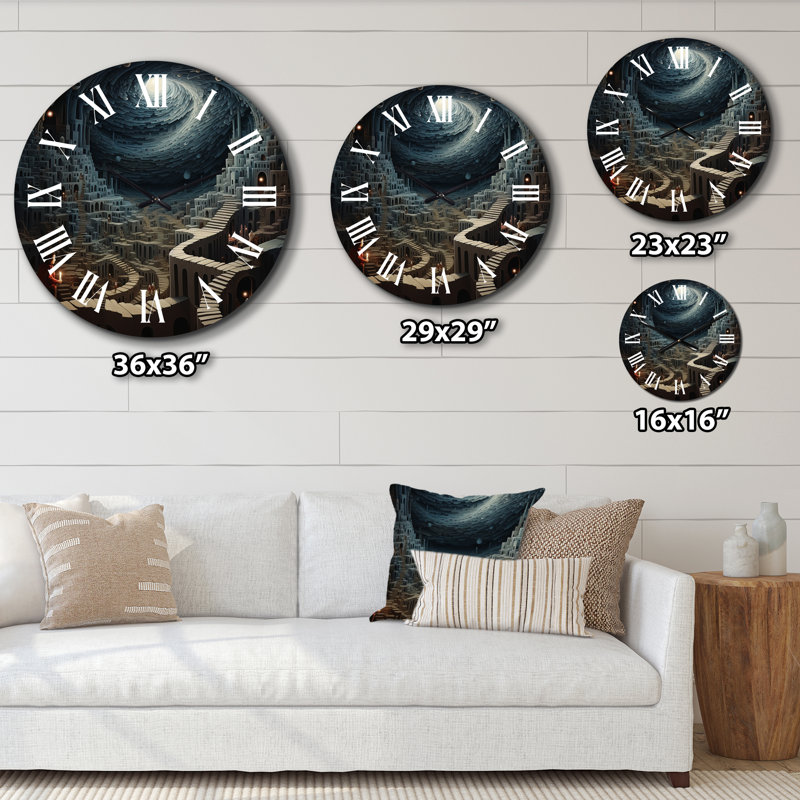 Horloge murale «Unraveling the Blue Labyrinth Mystery I», Moyenne