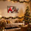 Ensemble de 3 reproductions d'art sur toile, "Christmas Santa Crafting Gingerbread House In Kitchen"-1423673754