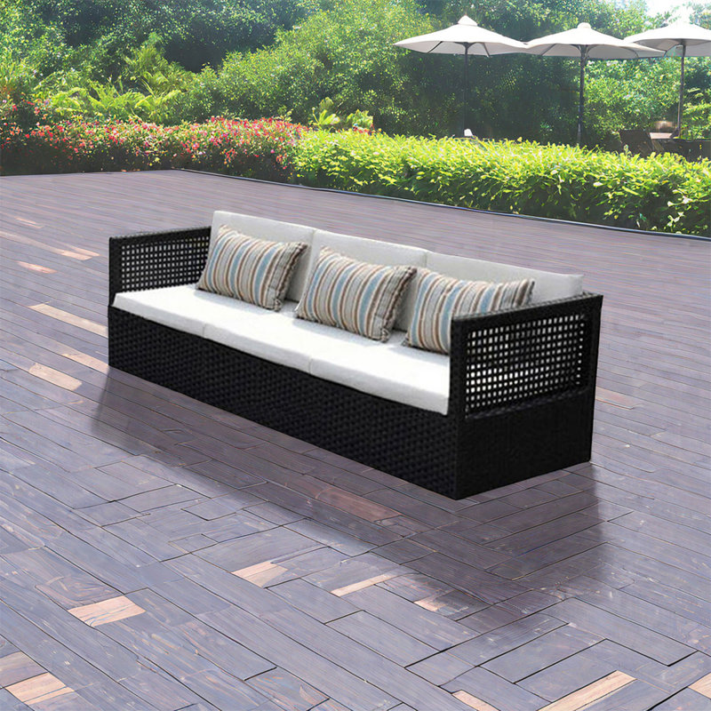 Canapé d'extérieur en aluminium 74,8 po avec coussins Sunbrella® Maliak