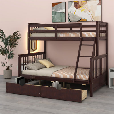 Lit superposé simple en bois massif Fortunate par Harriet Bee