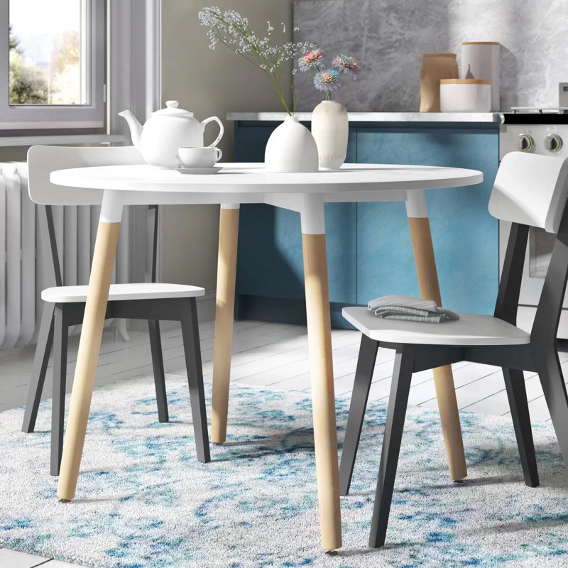 Mira Round Solid Wood Base Dining Table