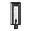 Lampadaire d'extérieur noir texturé à une lumière avec verre d'eau transparent 19 po Shaw-127449517