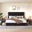 Lit plateforme tapissier avec tiroirs de rangement-2052952988-2052952989