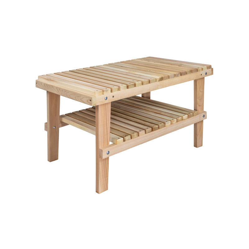 Aleeshia Cedar Coffee Table, Amish-made, 18" H x 35" W x 18" L, Natural Cedar