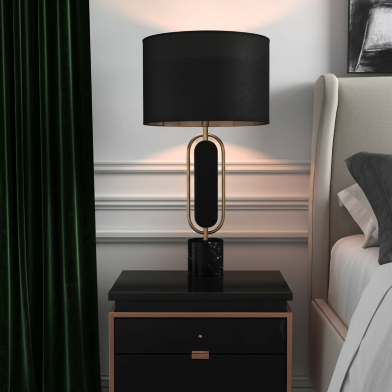 Metal Table Lamp, Black