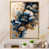 Toile avec cadre flottant or