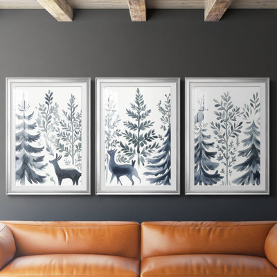 Christmas Holiday Art CCCXXII  -Custom Framed  Premium Print W Matt - 3 Pieces