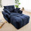 Canapé simple avec repose-pieds Chenille-1419365898