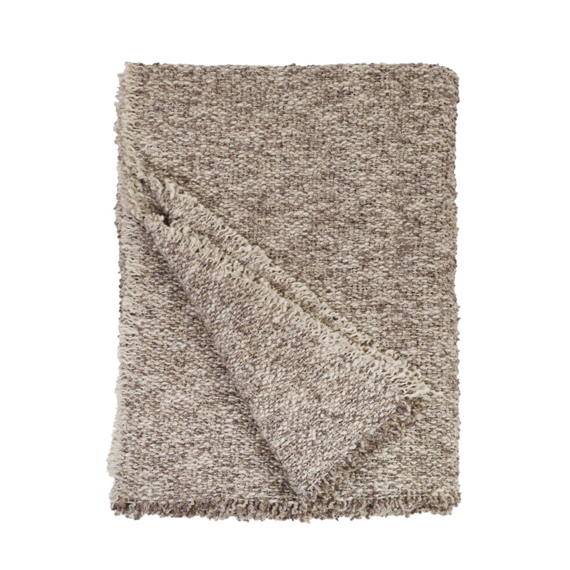 Brentwood Hand Woven Throw Blanket, Pebble