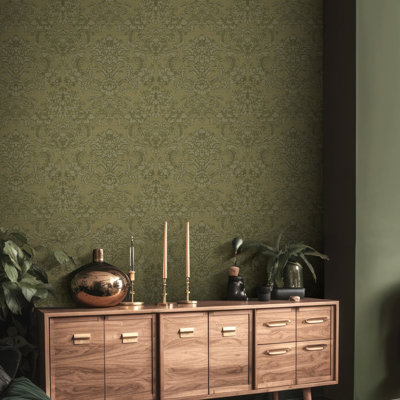 Italian Silks and Damasks 10.05m x 53cm Textured Wallpaper Roll
