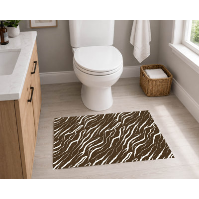 Tapis de toilette rectangulaire absorbant et antidérapant Lush Cracks
