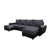 Dark gray/Black imitation leather-Sawana96/PU blac