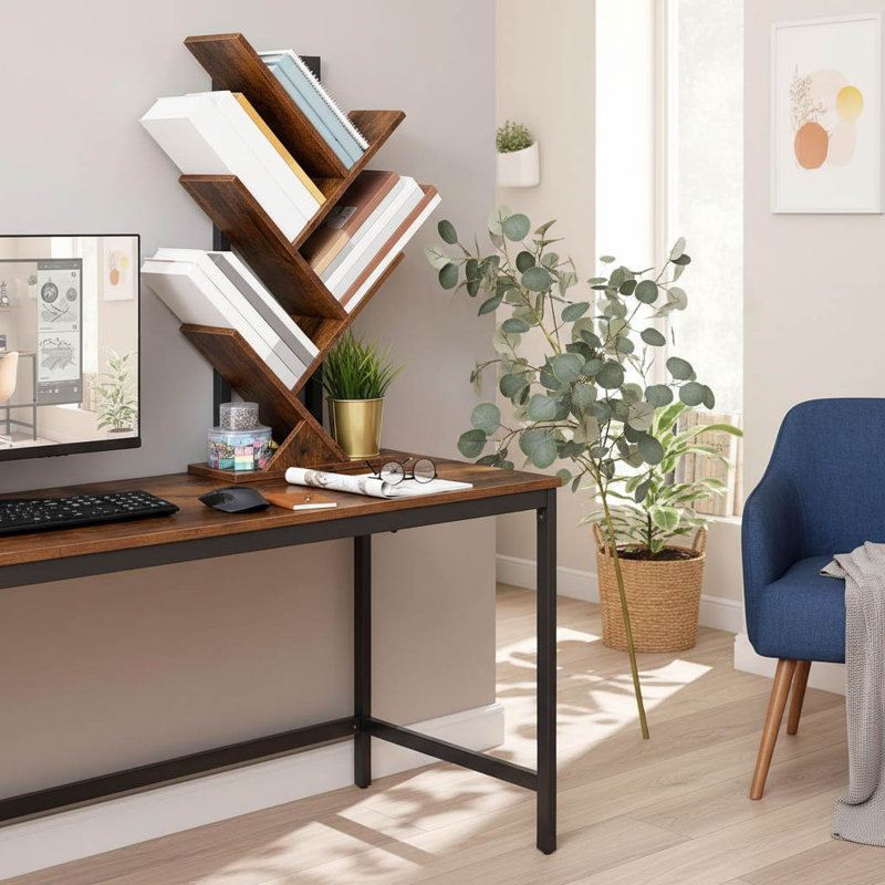 71cm H x 34cm W Bookcase, Rustic Brown