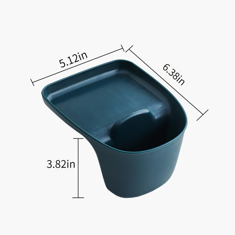 Porte-éponge pour évier de cuisine, Bleu, H 3,82 po x l 6,38 po x P 5,12 po