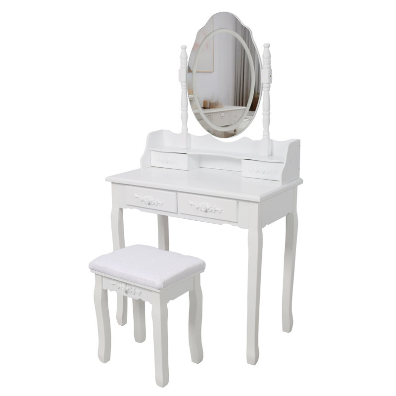 Ensemble de coiffeuse White Princess, Blanc