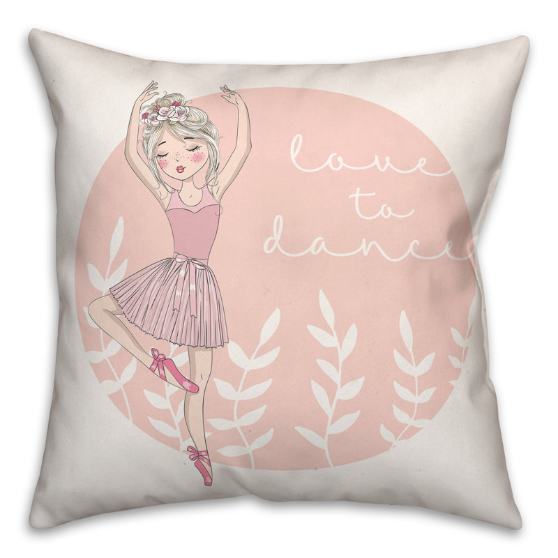  Coussin Love to Dance, 16 po x 1 po