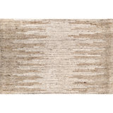 Abrash Ikat Hand-Tufted Wool Area Rug Cut/Loop Pile