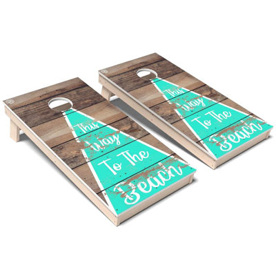 Way To The Beach All-Weather Composite Cornhole Set