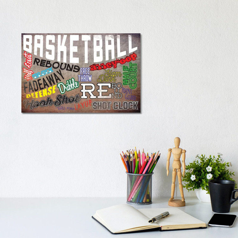 Basketball Slang - Print on Canvas, 101.6 cm H x 66.04 cm W x 1.91 cm D, Wrapped Canvas