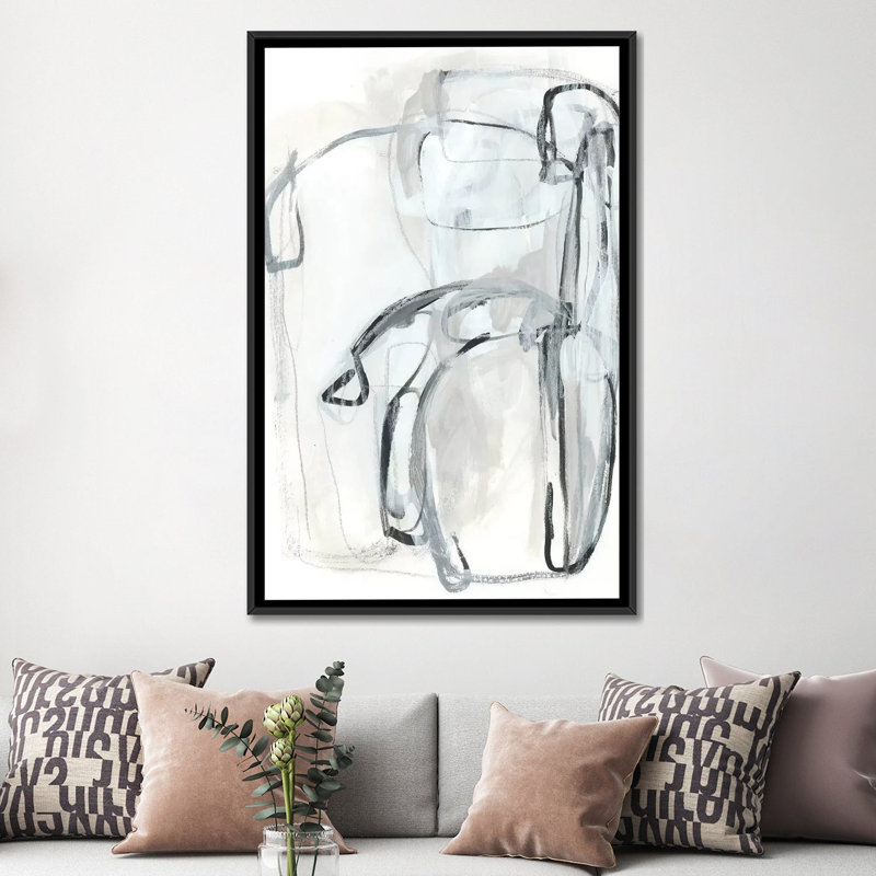 «Entanglements II», reproduction sur toile, H 26 po x l 18 po x P 1,5 po, Toile encadrée noire, Pas de tapis