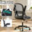 Executive Mesh Task Chair with Adjustable Lumbar Support, Home Desk Chair with Flip-up Arms, Ergonomic Office Chair, Black-1707674047