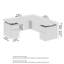 Bureau debout à hauteur réglable en L avec tiroirs Bush Business Stratus 72W x 78D - réversible-114509244