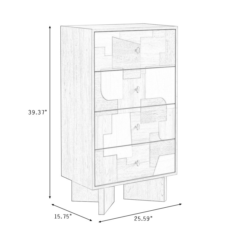 Armoire d'appoint moderne en bois massif noir, Noir