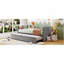 Lit de jour simple tapissier avec couchette escamotable, gris-1257981962