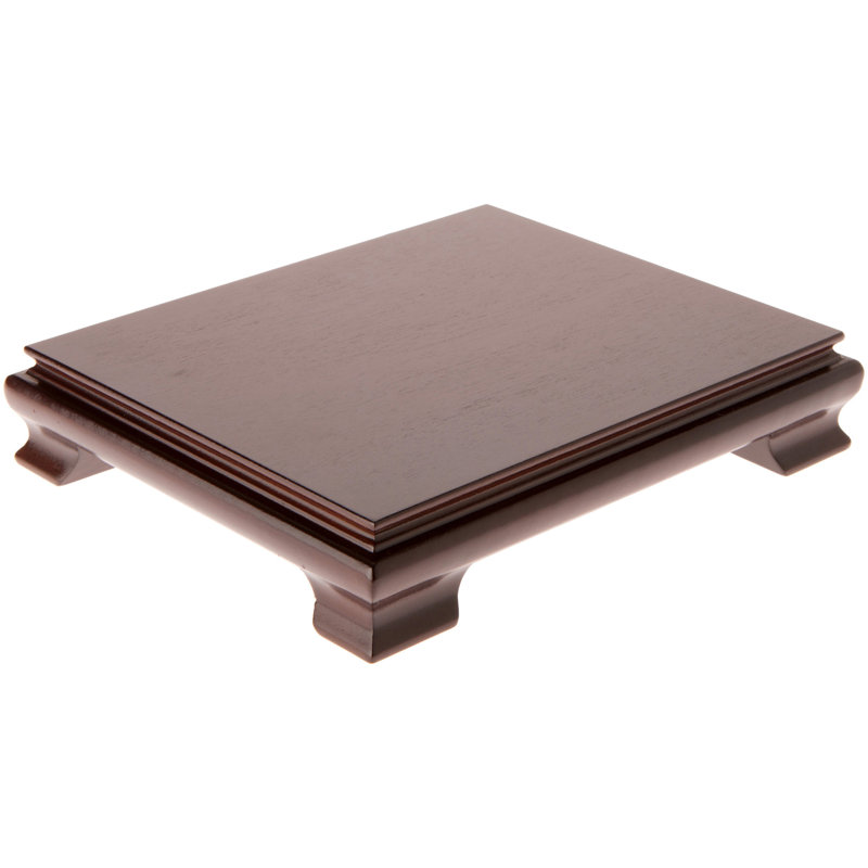 Base de présentation rectangulaire Red Wood Barrel Studio®, H 2 po x l 10,625 po x P 8,625 po, Placage de bois de noyer