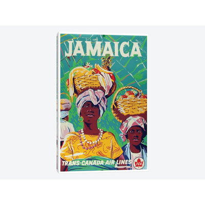 « jamaïque-trans-canada air lines », affiche rétro sur toile