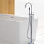 Robinet de baignoire autoportant avec douche à main - Métal robuste, revêtement, débit d'eau maximal de 3,9 gal / min, fonction de rénovation de salle de bain moderne, débit, mise à jour