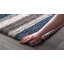 Tapis rayé multicolore gris / brun à poils longs touffeté à la main Panitz-270478279