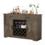 Armoire à café avec rangement et support à vin, porte-verre et 2 tiroirs, console buffet pour la salle à manger de la cuisine
