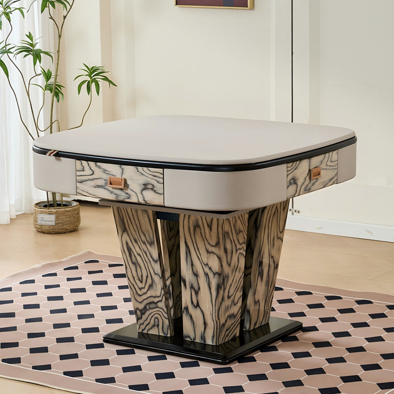Table de Mahjong entièrement automatique de luxe moderne en bois massif