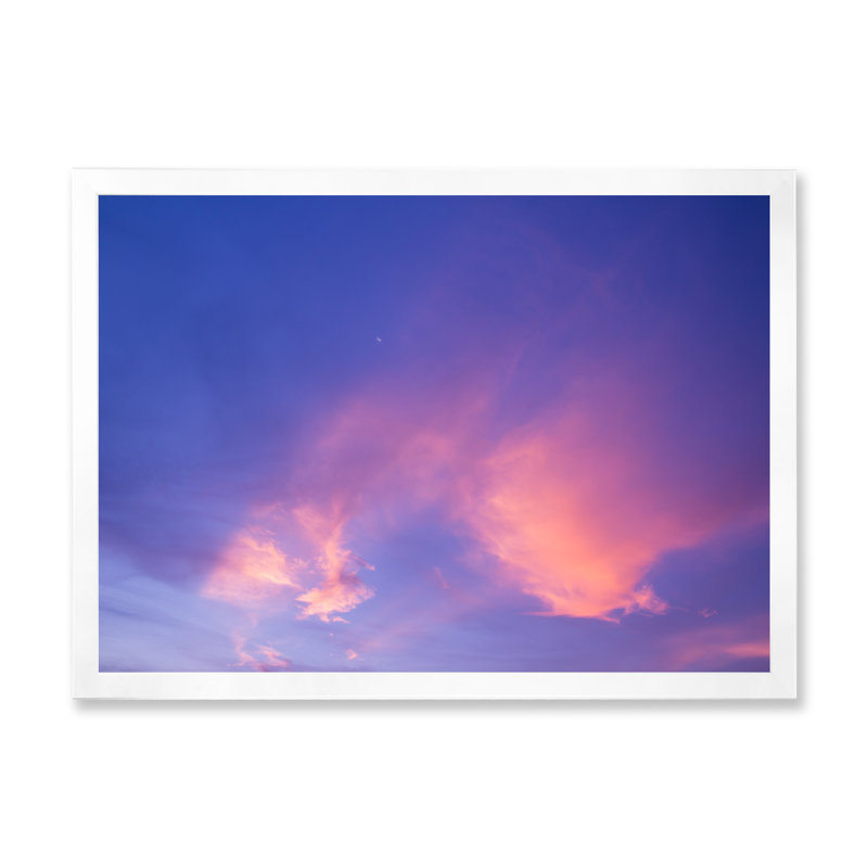 «Beach Sunrise With Dramatic Sky IV», reproduction sur toile, H 8 po x l 12 po x P 1 po, Cadre de coin blanc fermé