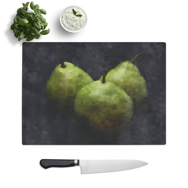 Three Pears Chopping Board, 0.4cm H x 20cm W x 28.5cm L