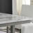 Luna 60" Rectangular Gray Faux Marble Counter Height Table with Storage Shelf & Gray Wood Legs