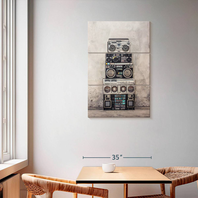Abarca Boombox Stack, 57" H x 36" W